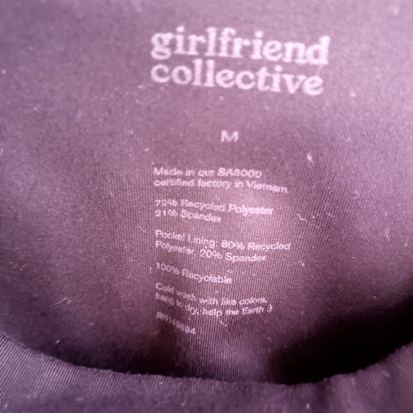 Girlfriend Collective Black Leggings With Pockets Size Medium - Picture 3 of 6